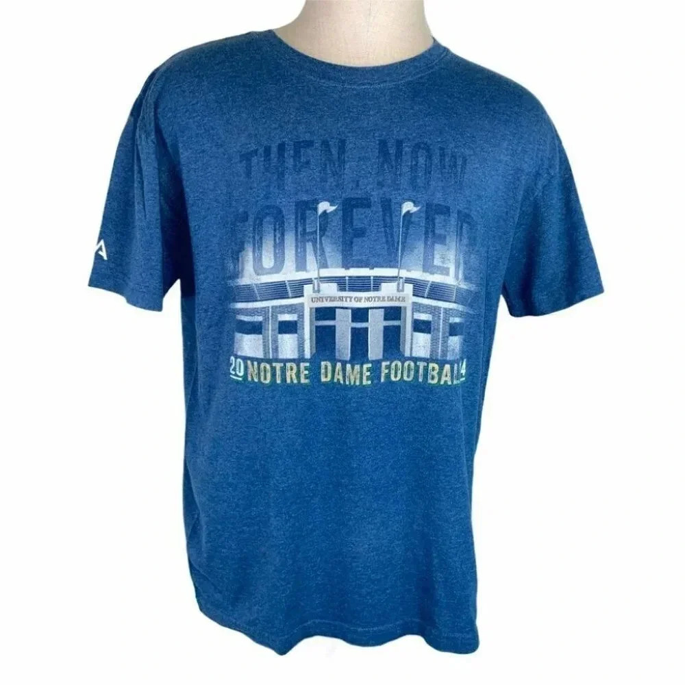 Norte Dame Football L blue‎ graphic T-shirt